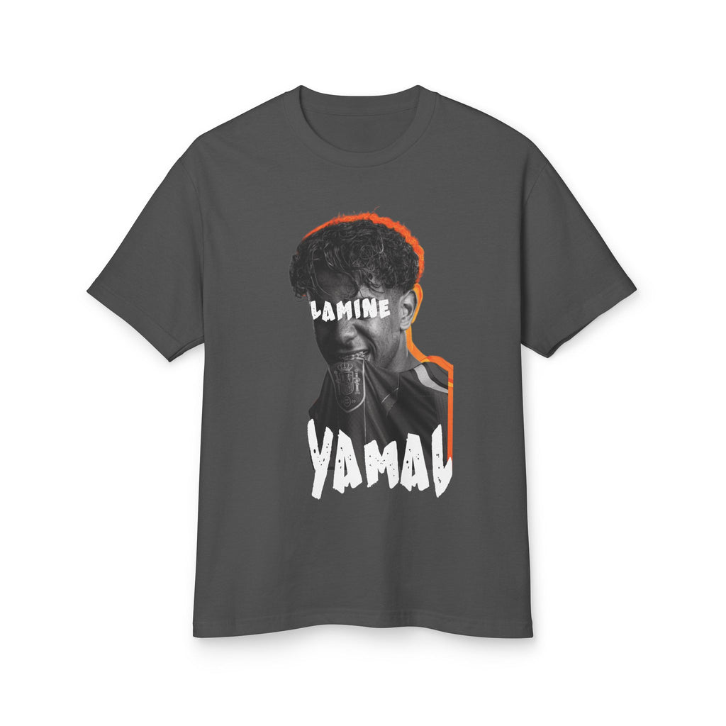 Lamine Yamal Graphic Streetwear T-Shirt, Heavyweight Garment-Dyed Portrait Tee